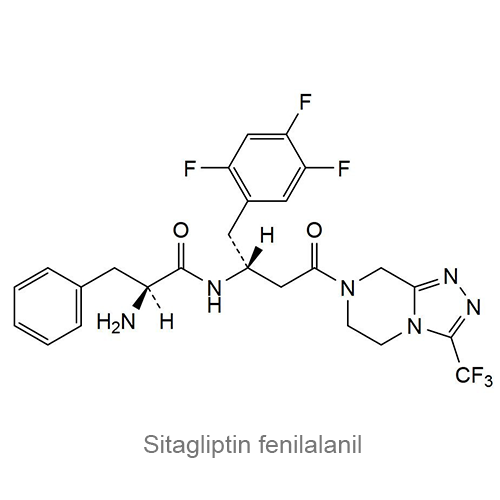 Ситаглиптин фенилаланил структурная формула