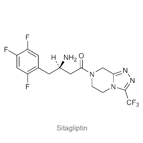 Ситаглиптин структурная формула