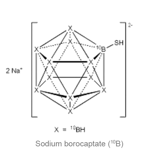 Натрия борокаптат (<sup>10</sup>B) структурная формула