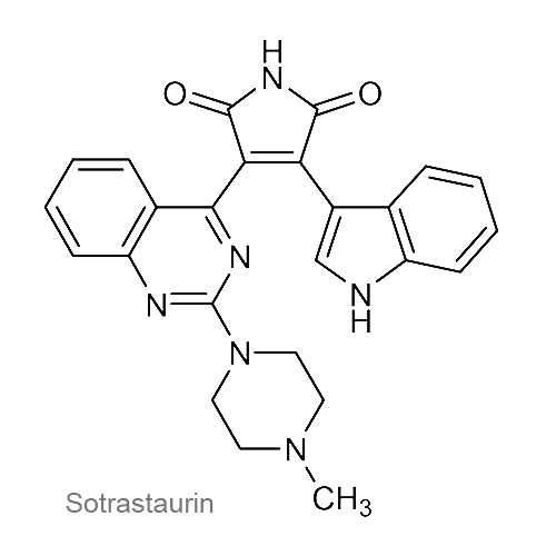 Структурная формула Сотрастаурин