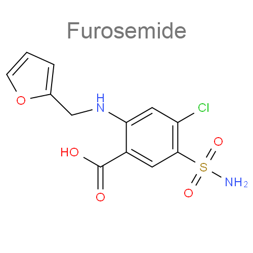 Структурная формула 2 Спиронолактон + Фуросемид