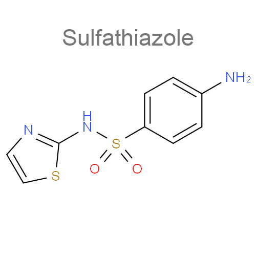 Структурная формула 3 Сульфабензамид + Сульфацетамид + Сульфатиазол