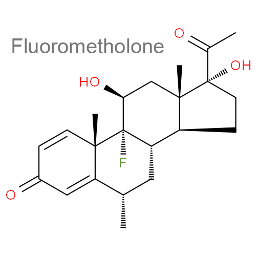 Структурная формула 2 Сульфацетамид + Фторметолон