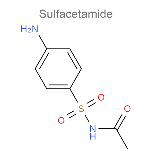 Структурная формула Сульфацетамид + Сера