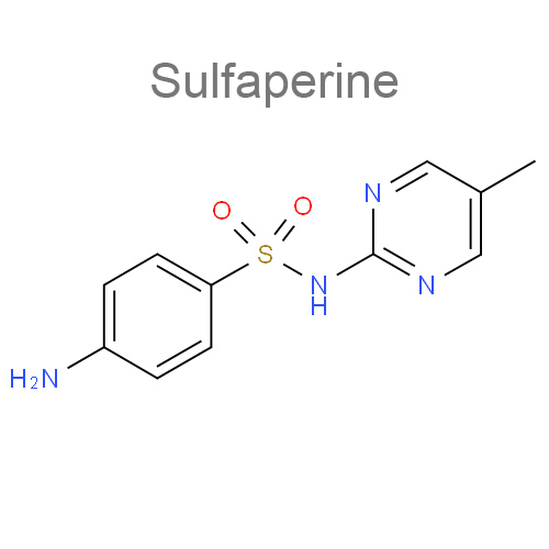 Структурная формула 3 Сульфадиазин + Сульфадимидин + Сульфаперин