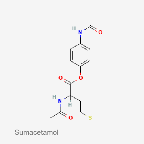 Структурная формула Сумацетамол