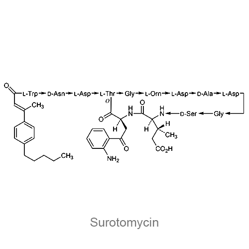 Структурная формула Суротомицин