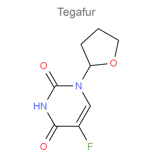 Структурная формула Тегафур + Гимерацил + Отерацил