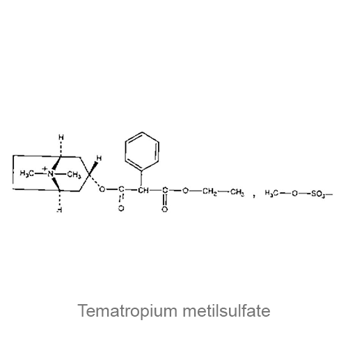 Структурная формула Тематропия метилсульфат
