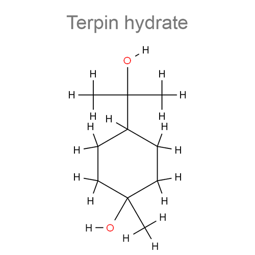 Структурная формула Терпингидрат + Кодеин