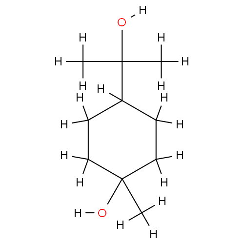 Структурная формула Терпингидрат