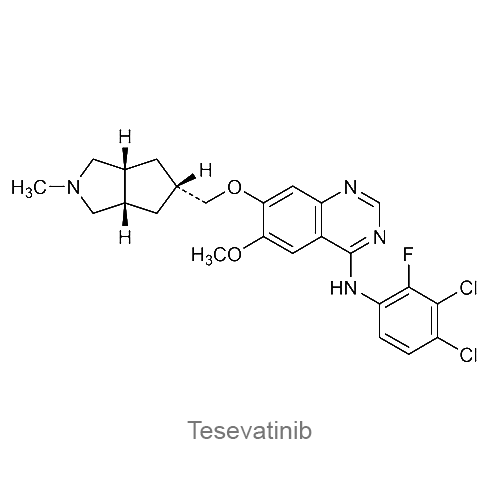 Структурная формула Тесеватиниб