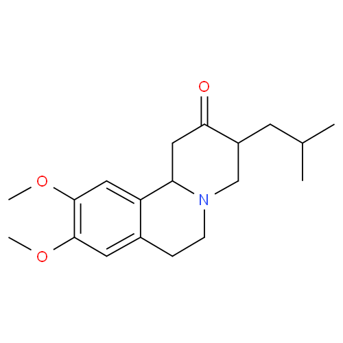 Структурная формула Тетрабеназин