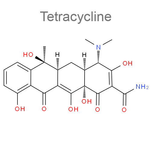 Структурная формула Тетрациклин + Нистатин