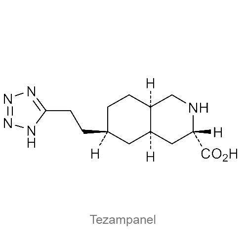 Структурная формула Тезампанел