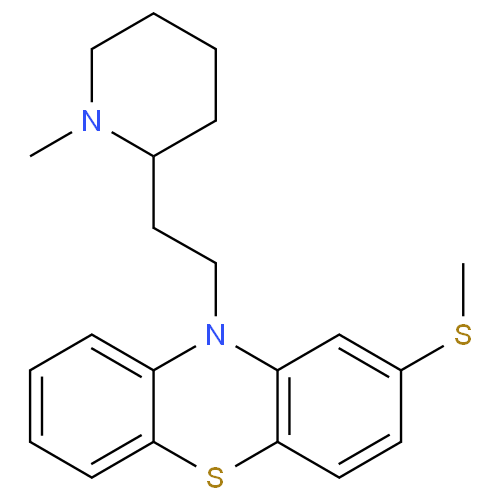 Структурная формула Тиоридазин