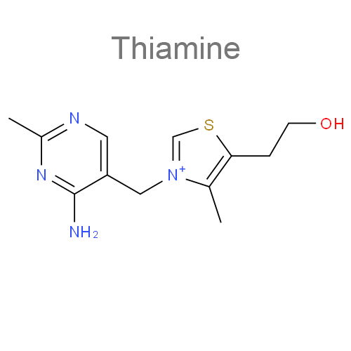 Структурная формула Тиамин + Эсцин