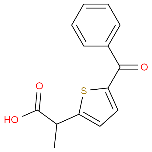 Тиапрофеновая кислота структурная формула