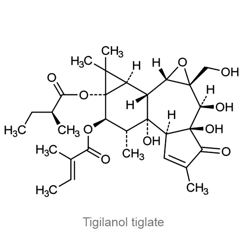 Структурная формула Тигиланола тиглат