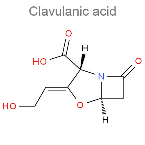 Структурная формула 2 Тикарциллин + Клавулановая кислота
