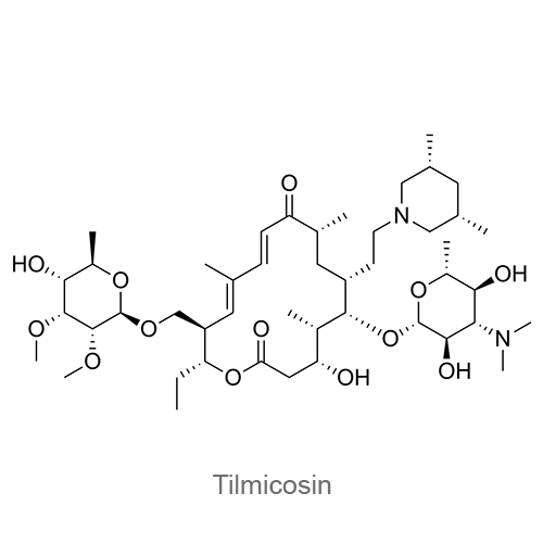 Структурная формула Тилмикозин