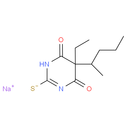 Структурная формула Тиопентал натрия