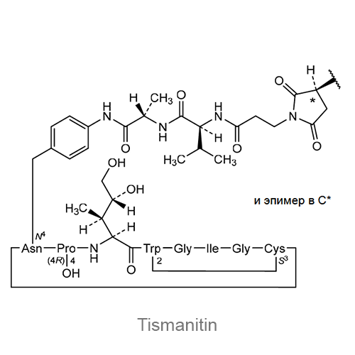 Структурная формула Тисманитин