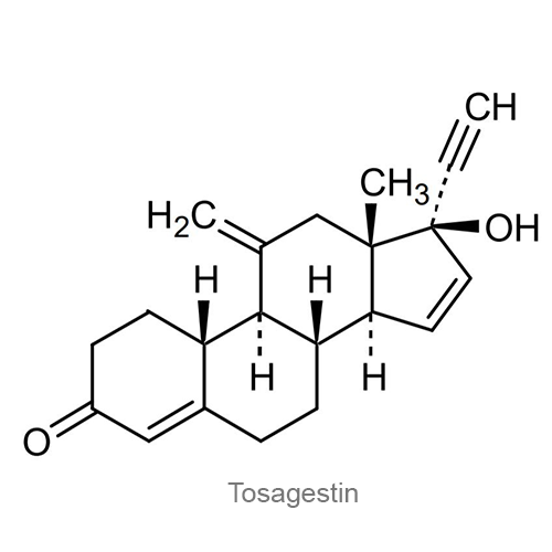 Структурная формула Тозагестин
