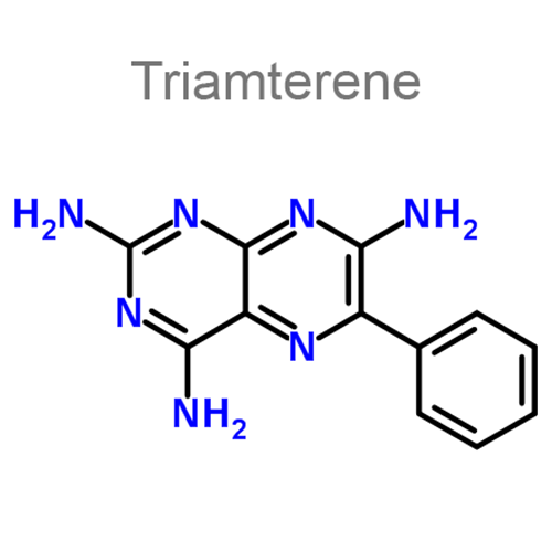Структурная формула Триамтерен + Фуросемид