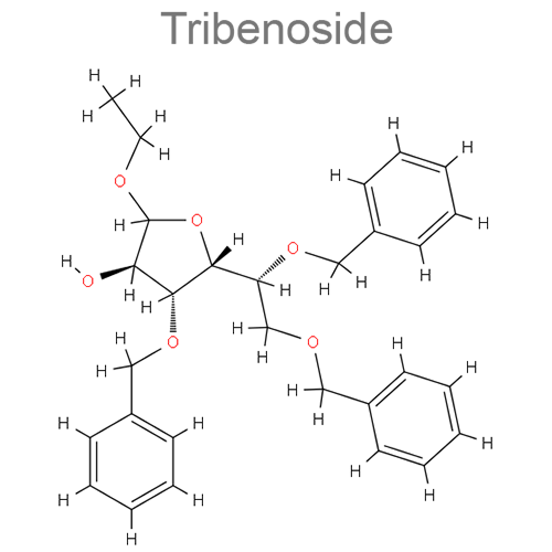 Структурная формула Трибенозид + Лидокаин