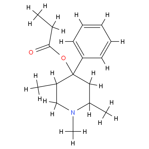 Структурная формула Тримеперидин