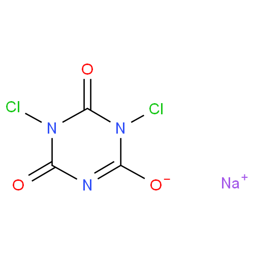 Структурная формула Троклосен натрия
