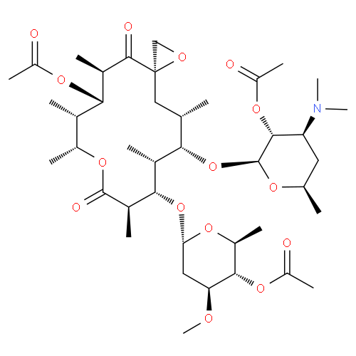 Структурная формула Тролеандомицин