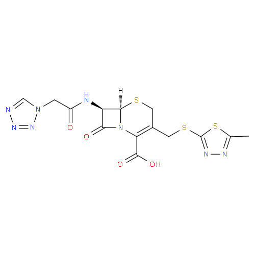Структурная формула Цефазолин