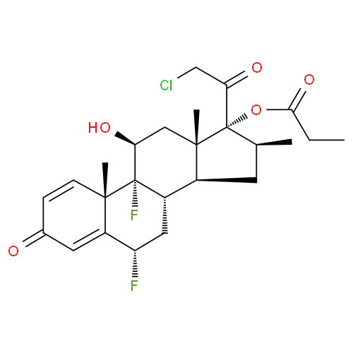 Улобетазола пропионат структурная формула