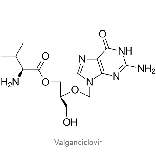 Валганцикловир структурная формула