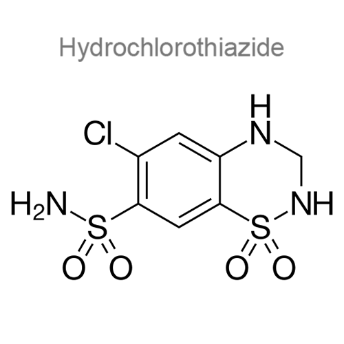 Структурная формула 2 Валсартан + Гидрохлоротиазид