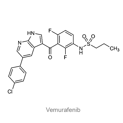Структурная формула Вемурафениб