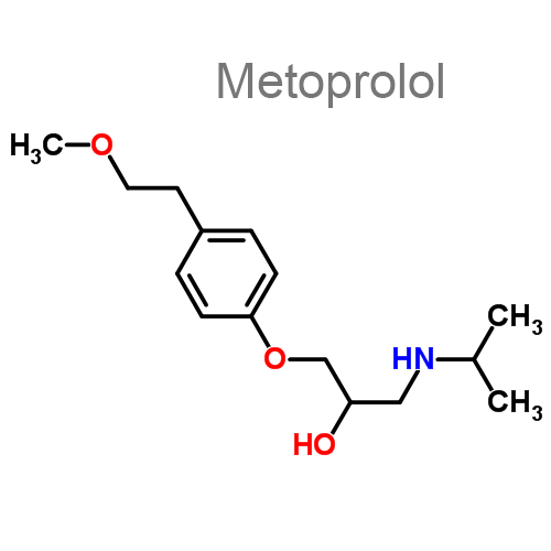 Структурная формула 3 Винпоцетин + Индапамид + Метопролол + Эналаприл