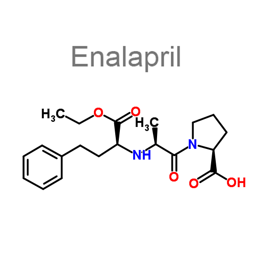 Структурная формула 4 Винпоцетин + Индапамид + Метопролол + Эналаприл