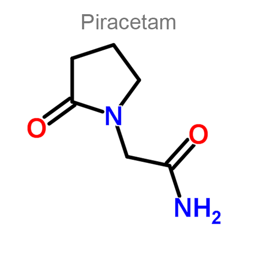 Структурная формула 2 Винпоцетин + Пирацетам