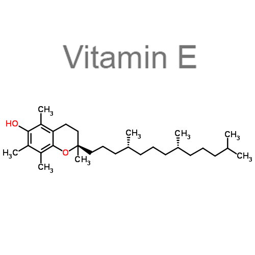 Структурная формула Витамин E + Ламинарии слоевищ экстракт
