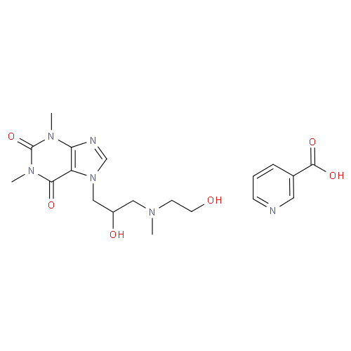 Ксантинола никотинат структурная формула
