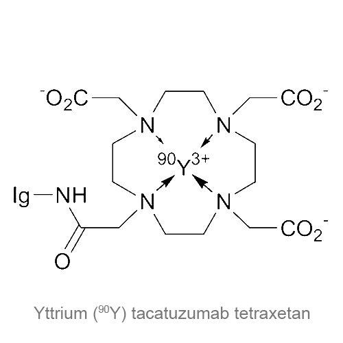 Иттрия (<sup>90</sup>Y) такатузумаб тетраксетан структурная формула