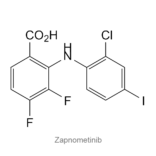 Структурная формула Запнометиниб