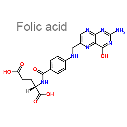 Структурная формула 2 Железа фумарат + Фолиевая кислота