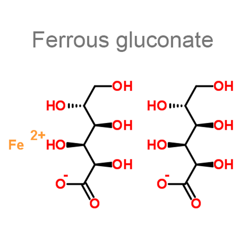 Структурная формула Железа глюконат + Марганца глюконат + Меди глюконат