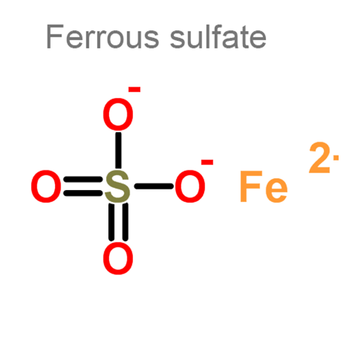 Структурная формула Железа сульфат + Фолиевая кислота