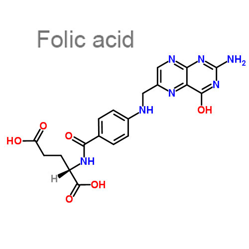 Структурная формула 2 Железа сульфат + Серин + Фолиевая кислота