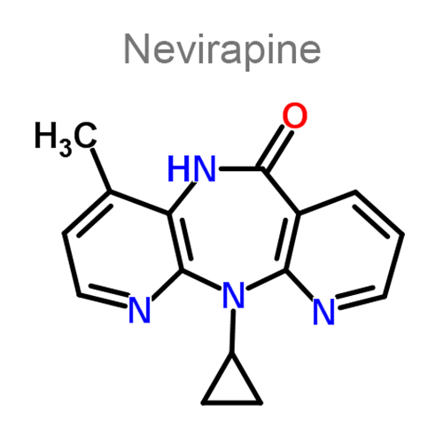 Структурная формула 3 Зидовудин + Ламивудин + Невирапин